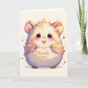 Tarjeta Festiva Gracias Roedor Animal Lindo