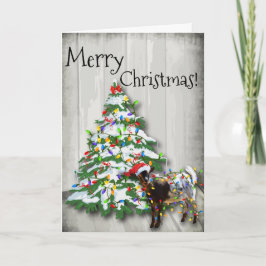 Tarjeta Festiva Graciosa cabra de pequeños Navidades