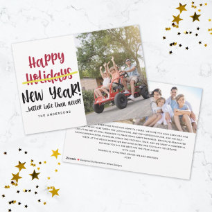 Tarjeta Festiva Graciosa foto de Año Nuevo Feliz