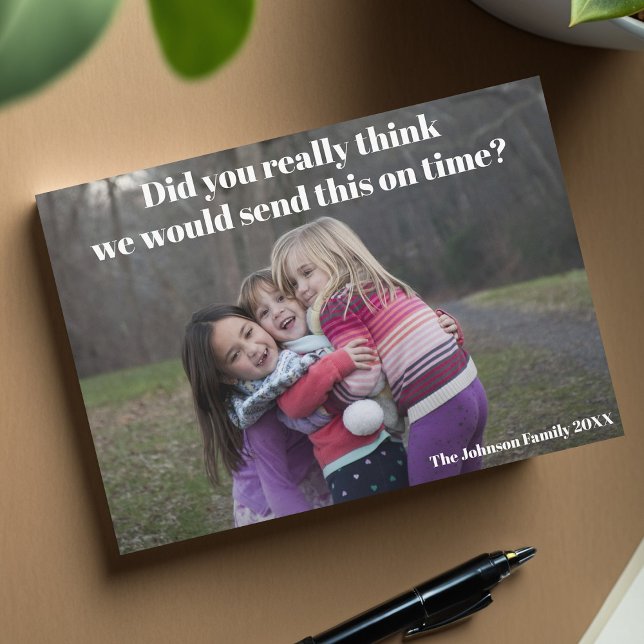 Tarjeta Festiva Graciosa foto de familia de Navidades amaestrados  (Subido por el creador)