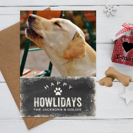 Tarjeta Festiva Graciosa foto de Navidades de Perro Lover Happy Ho