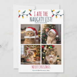 Tarjeta Festiva Graciosa foto de Navidades Personalizados de la li