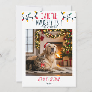 Tarjeta Festiva Graciosa foto de Navidades Personalizados de la li