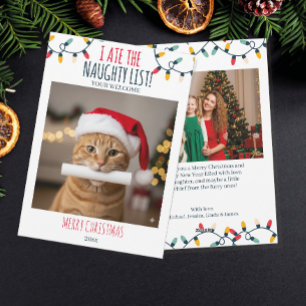 Tarjeta Festiva Graciosa foto de Navidades Personalizados de la li