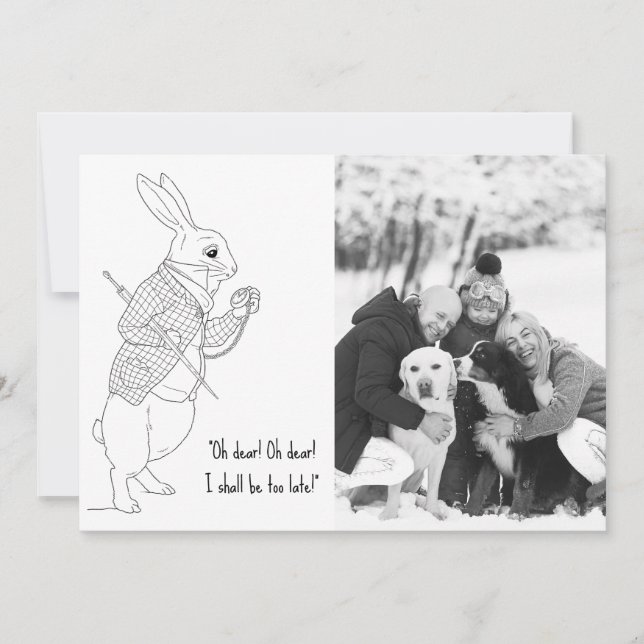 Tarjeta Festiva Graciosa foto tardía Feliz Año Nuevo (Anverso)