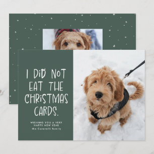 Tarjeta Festiva Graciosa foto verde mascota Año Nuevo