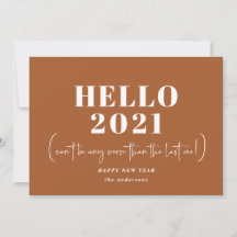 Graciosa tipografía moderna hola año nuevo