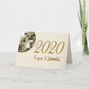 Tarjeta Festiva Gracioso 2020 al año para recordar Año Nuevo