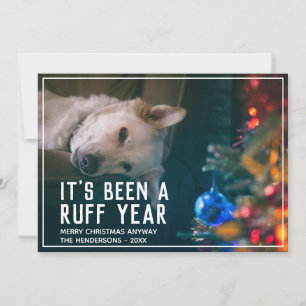 Tarjeta Festiva Gracioso Año de Ruff Perro 2020