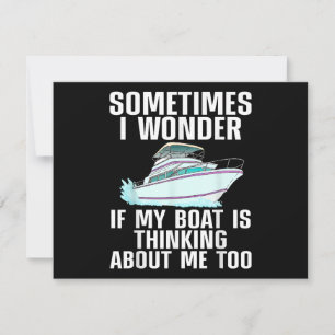 Tarjeta Festiva Gracioso Arte En Barco Para Hombres Mujeres Bote W