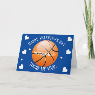 Tarjeta Festiva Gracioso baloncesto Mi Valentín MVP