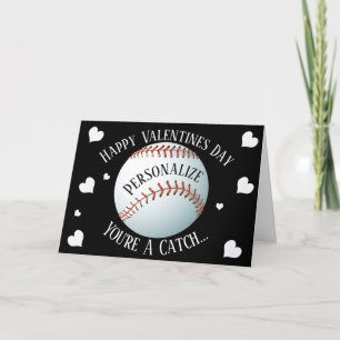 Tarjeta Festiva Gracioso béisbol, eres un buen San Valentín