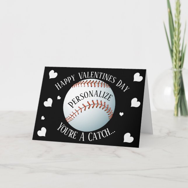 Tarjeta Festiva Gracioso béisbol, eres un buen San Valentín (Anverso)