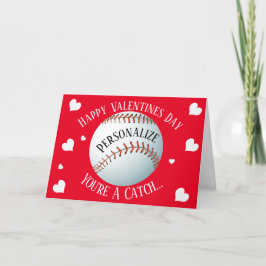 Tarjeta Festiva Gracioso béisbol, eres un buen San Valentín