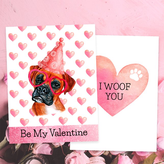Tarjeta Festiva Gracioso Boxer Te Gusta El día de San Valentín Per (Subido por el creador)