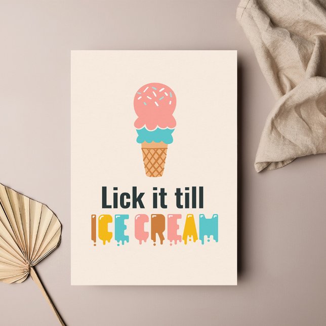 Tarjeta Festiva Gracioso Chiste de helado El día de San Valentín (Subido por el creador)