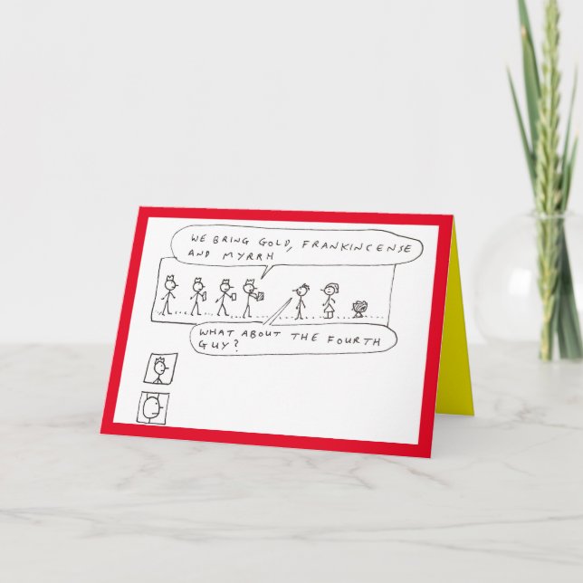 Tarjeta Festiva Gracioso Chiste de regalos de tres sabios (Anverso)