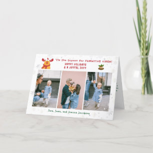 Tarjeta Festiva Gracioso Cute Rudolph Minimalista moderno 3 fotos