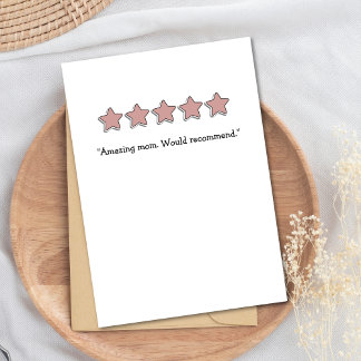 Tarjeta Festiva Gracioso Día de la Madre con 5 estrellas de reseña
