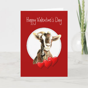 Tarjeta Festiva Gracioso El día de San Valentín a la vieja cabra,