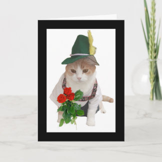 Tarjeta Festiva Gracioso gato alemán Valentine