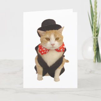 Tarjeta Festiva Gracioso Gato Valentine