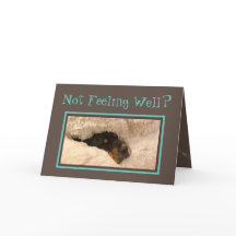 Gracioso Get Well Card W/Basset Hound Médica