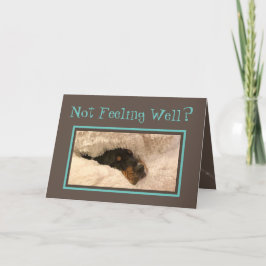 Tarjeta Festiva Gracioso Get Well Card W/Basset Hound Médica