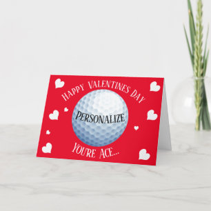Tarjeta Festiva Gracioso Golf que eres Ace Valentines