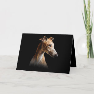 Tarjeta Festiva Gracioso Greyhound Face Greyhound Smile Greyhound