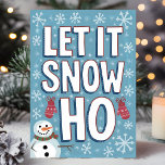 Tarjeta Festiva Gracioso Let It Snow Ho Snowman Navidades<br><div class="desc">Añada un poco de humor a la temporada de vacaciones con esta descarada tarjeta de Navidades "Let It Snow Ho". Con una tipografía audaz y cosida y un muñeco de nieve juguetón, este diseño es perfecto para los que les encanta combinar la alegría festiva con un giro irreverente y desenfadado....</div>