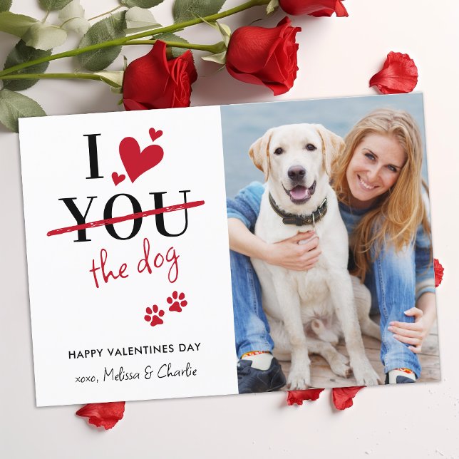 Tarjeta Festiva Gracioso Me Encanta El Perro Personalizado Mascota (Subido por el creador)