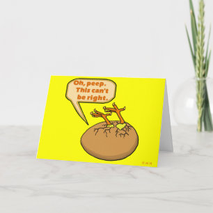 Tarjeta Festiva Gracioso polluelo de Pascua en Huevo