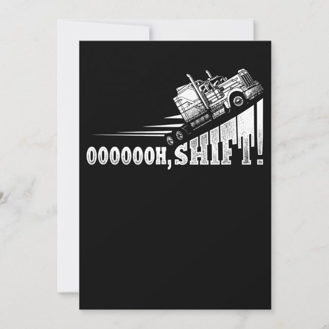 Tarjeta Festiva Gracioso regalo de camionero (Anverso)