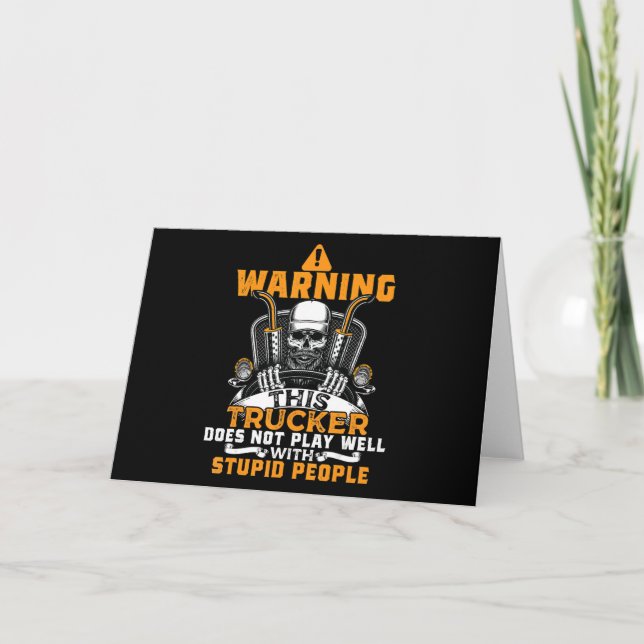 Tarjeta Festiva Gracioso regalo de camionero (Anverso)
