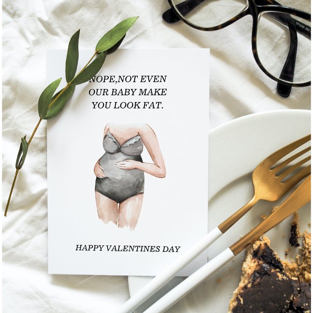 Tarjeta Festiva Gracioso regalo de Día de San Valentín preñado fel (Subido por el creador)