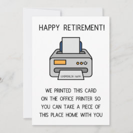 Tarjeta Festiva Gracioso regalo de jubilación,