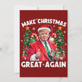 Tarjeta Festiva Gracioso regalo de Santa Trump | Navidades de Trum