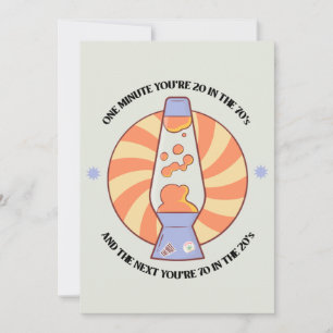 Tarjeta Festiva Gracioso Retro 70