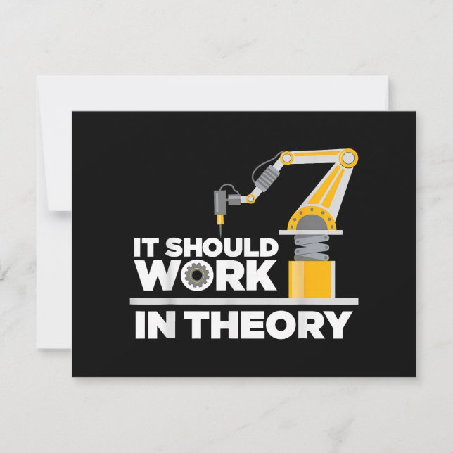 Tarjeta Festiva Gracioso Robotics Art Para Hombres Robot Robotics  (Anverso)