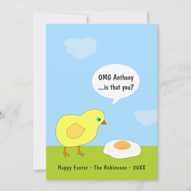 Tarjeta Festiva Gracioso saludo de Pascua (Anverso)
