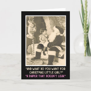 Tarjeta Festiva Gracioso Santa Claus