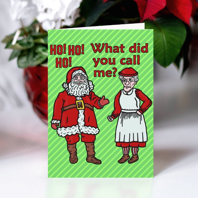 Tarjeta Festiva Gracioso Santa Claus y la Sra. Navidades (Subido por el creador)