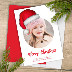 Tarjeta Festiva Gracioso Santa Elf Funny Whimsical 1 Foto