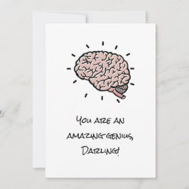 Tarjeta Festiva Gracioso Sarcástico, ERES UN Personalizado GENIO V