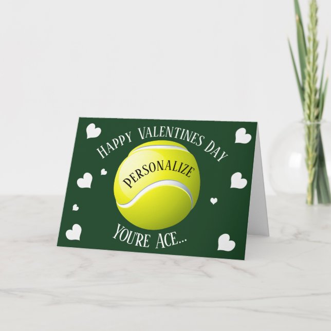 Tarjeta Festiva Gracioso tenis eres Ace Valentines (Anverso)