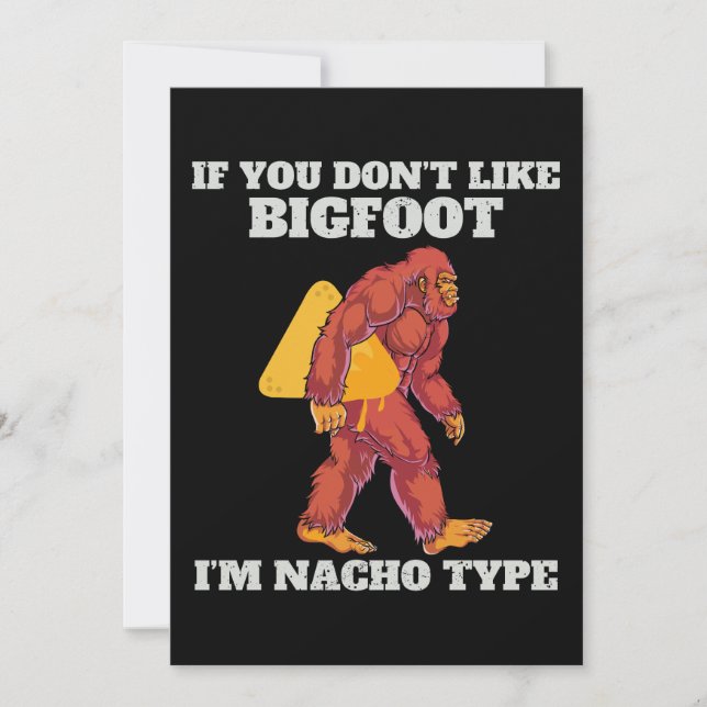 Tarjeta Festiva Gracioso tipo Nacho de pie grande (Anverso)