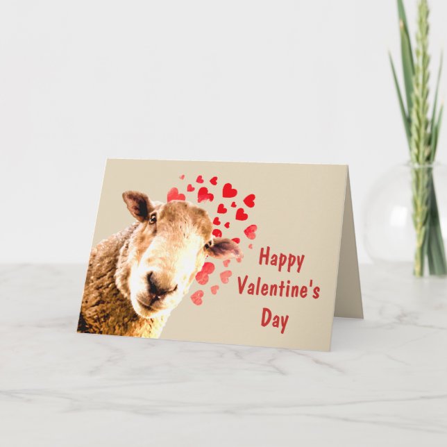Tarjeta Festiva Gracioso tú y yo El día de San Valentín Animal (Anverso)
