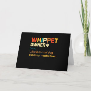 Tarjeta Festiva Gracioso Whippet Vintage Retro Perro Mamá Papá Reg