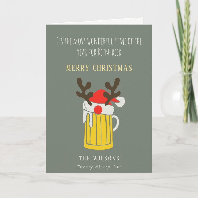 Tarjeta Festiva Gracioso y maravilloso momento para los Navidades  (Anverso)